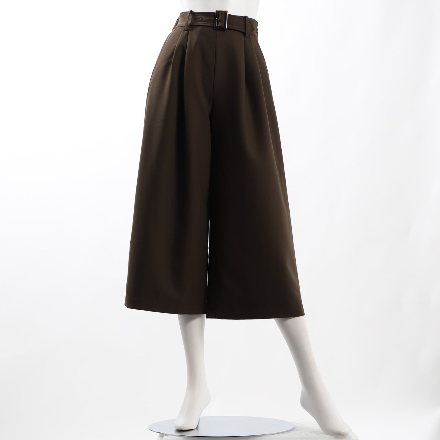 ウエストベルト付きガウチョパンツ