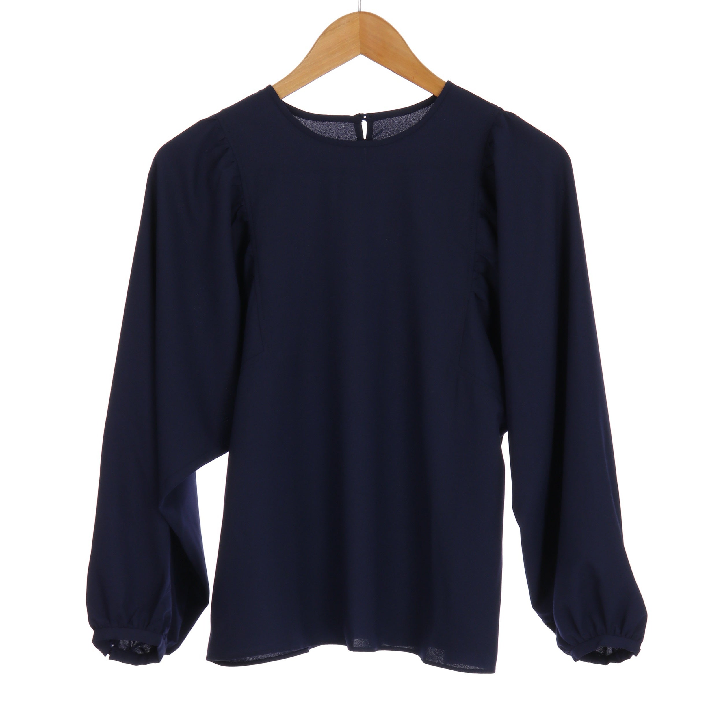 肩ギャザーボリュームスリーブブラウス