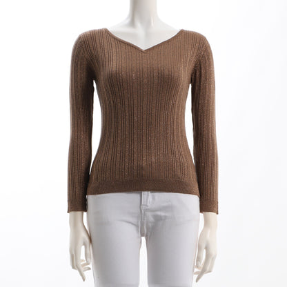 ラメ入りリブニット