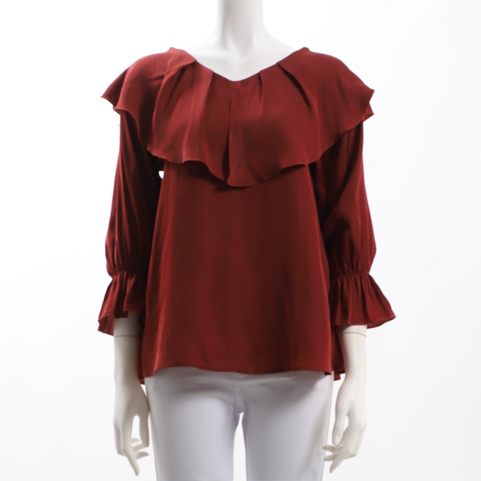 フリルカラーブラウス