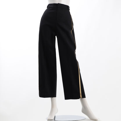 サイドライン切り替えストレートパンツ