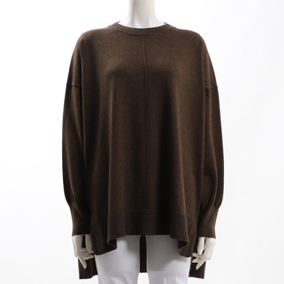 フロントシームデザイントロップショルダーニット