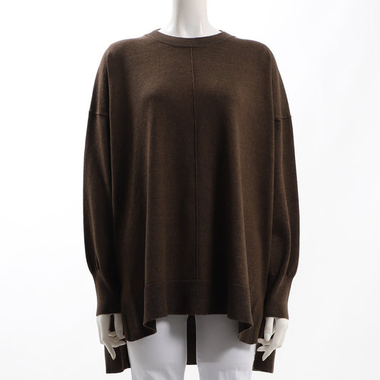 フロントシームデザイントロップショルダーニット