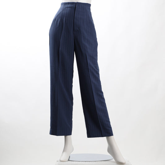 ストライプ柄スッキリシルエットパンツ