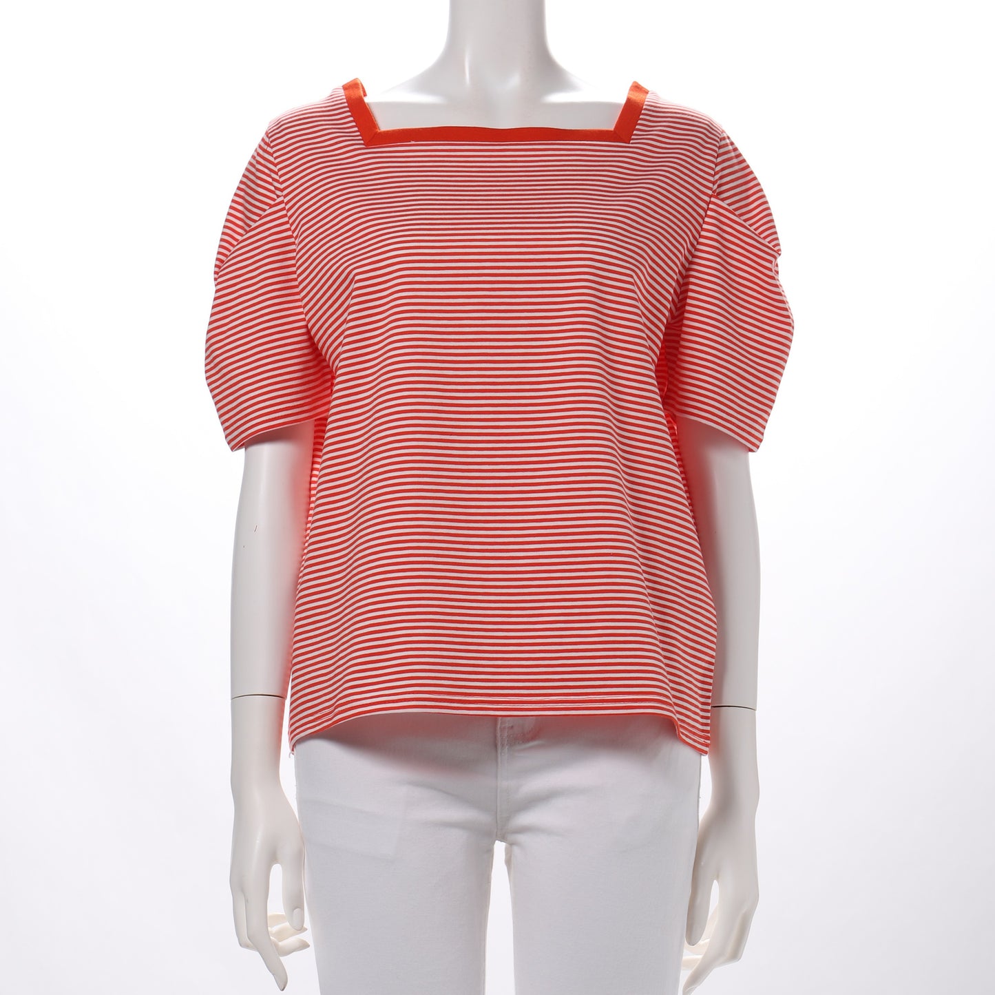 スクエアネックボーダーカットソー