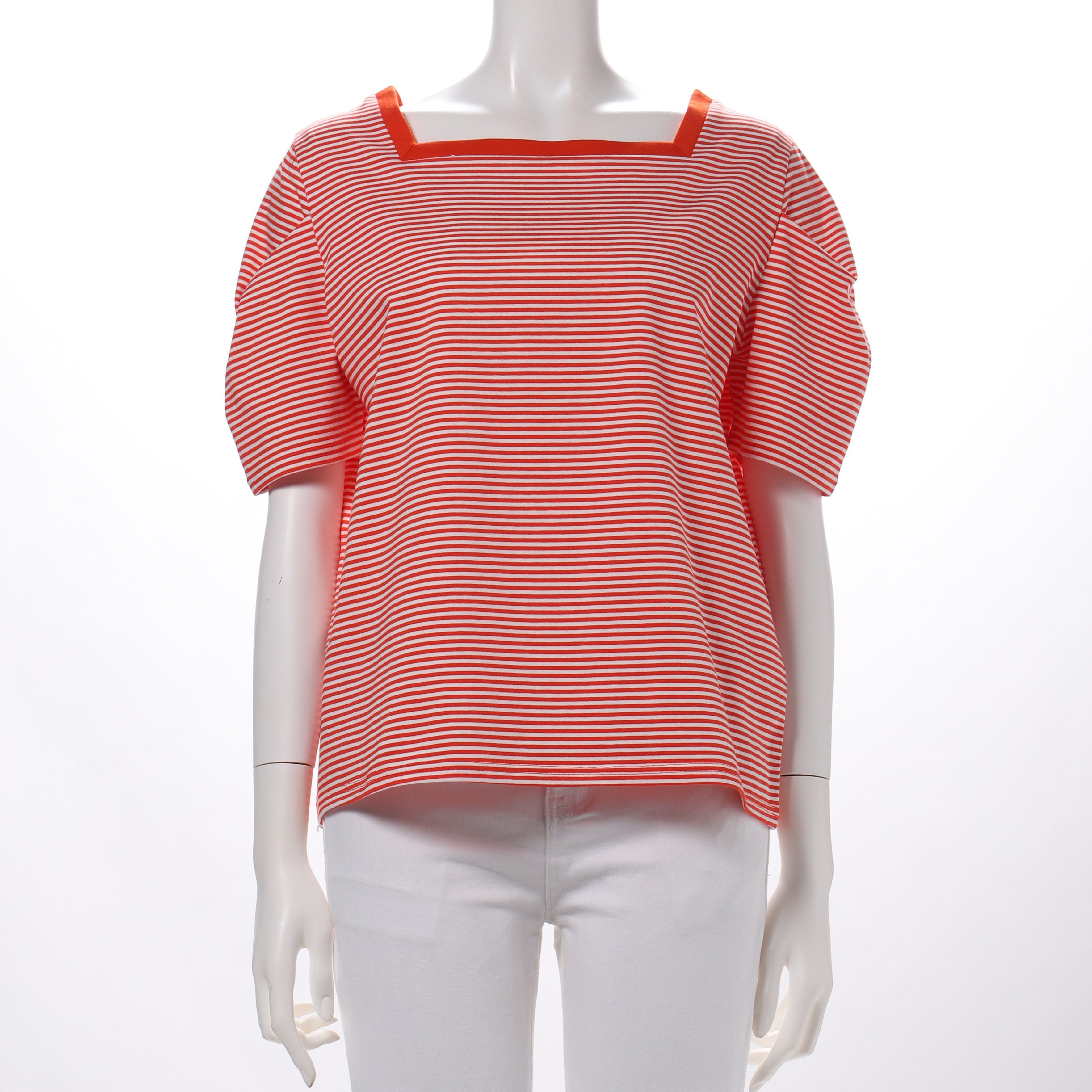 スクエアネックボーダーカットソー