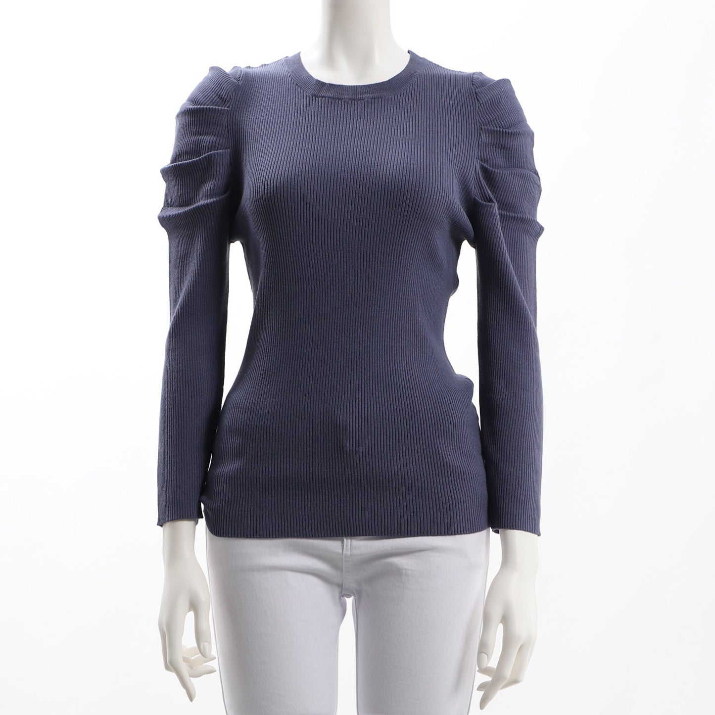 パワーショルダーリブニット