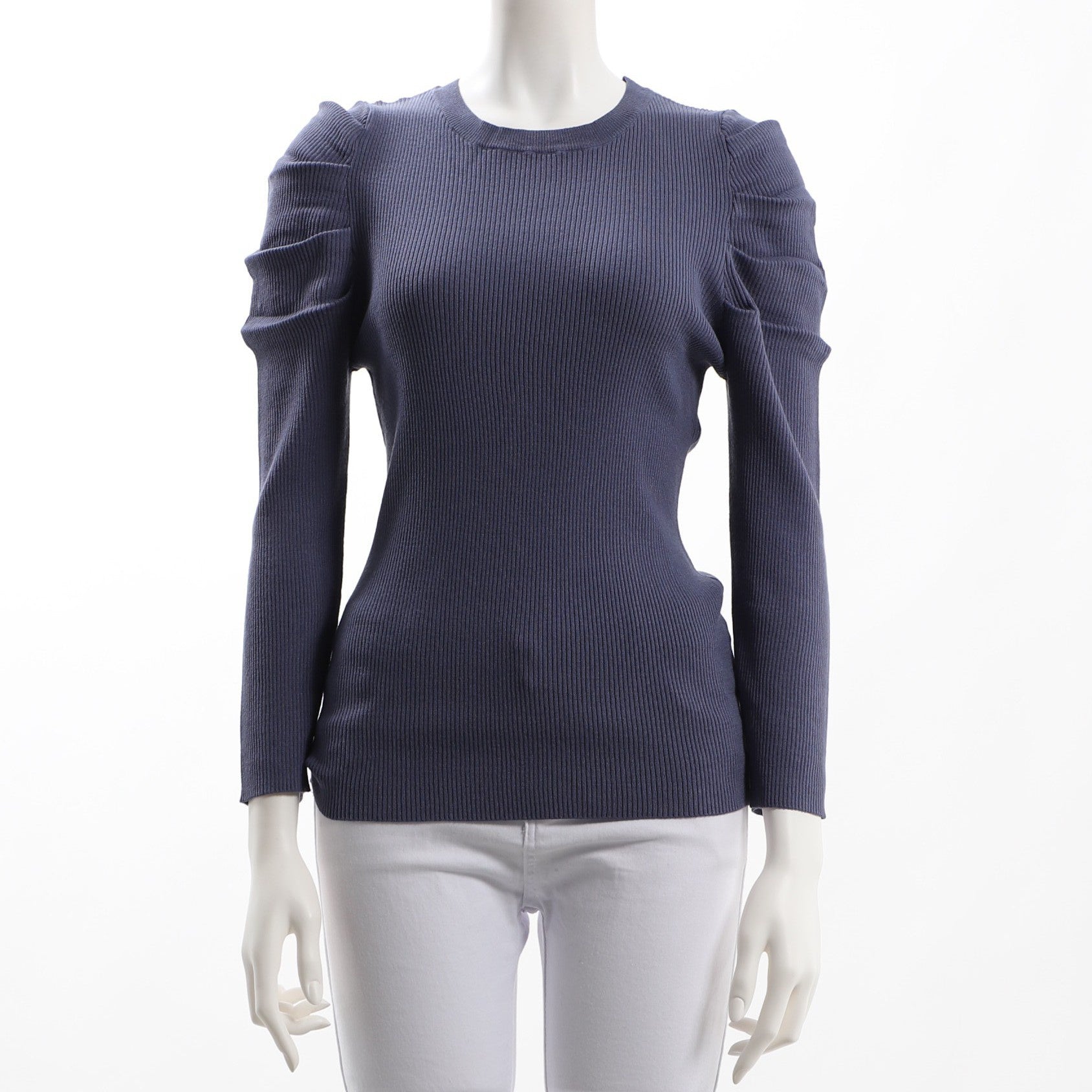 パワーショルダーリブニット