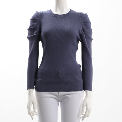 パワーショルダーリブニット