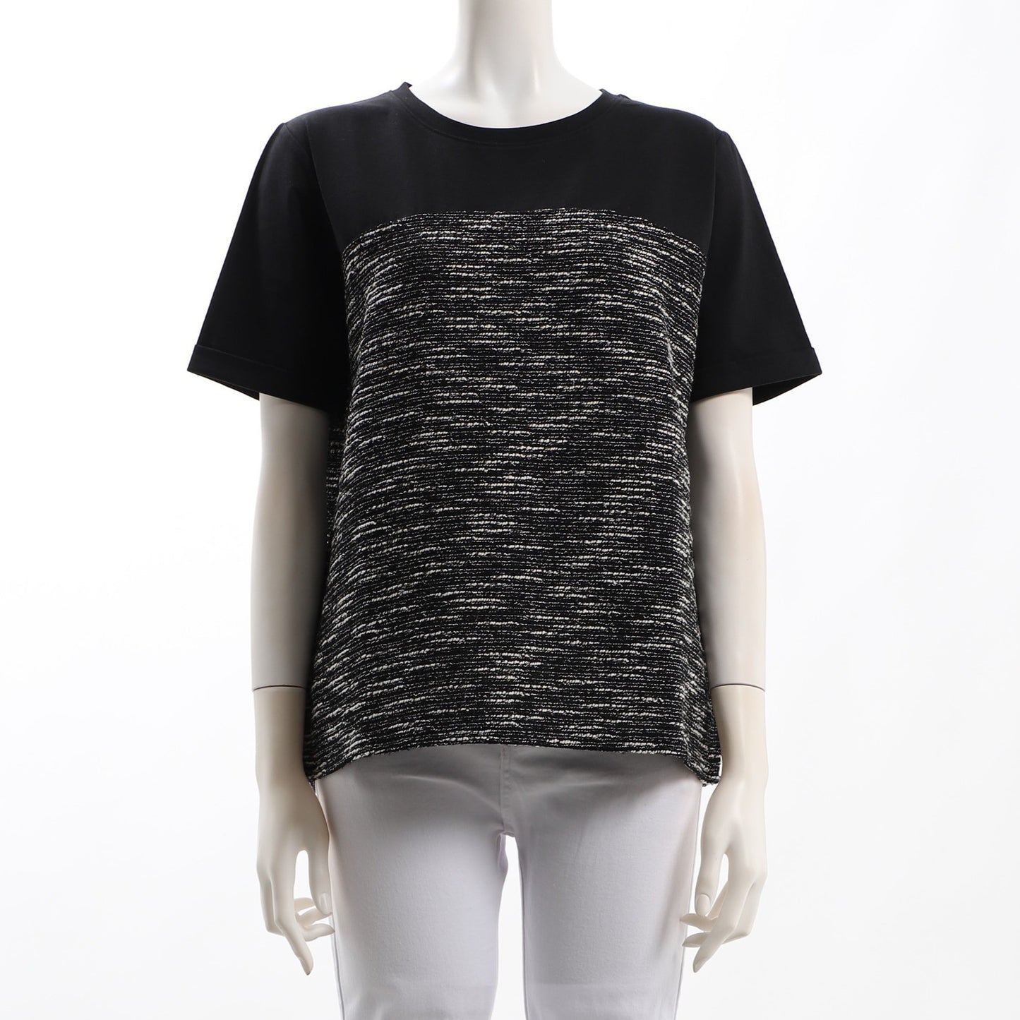 ツイード見えドッキングTシャツ
