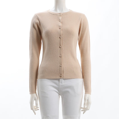 変形リブニットカーディガン