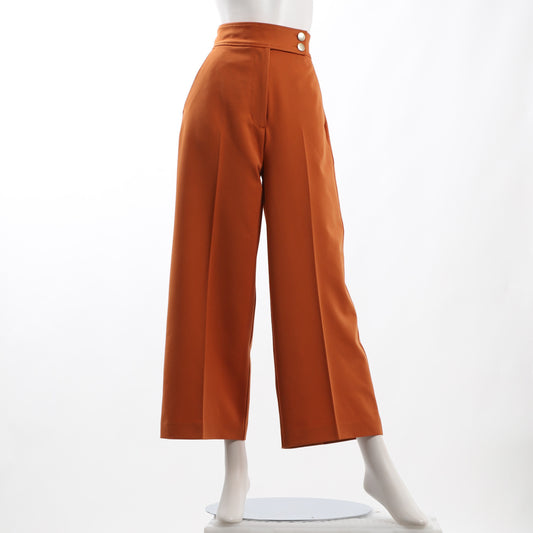 ウエストボタンワイドパンツ