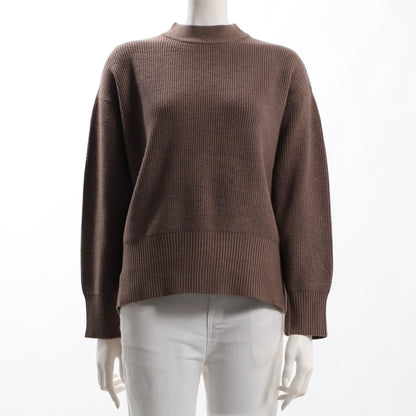 サイドスリットモックネックニット