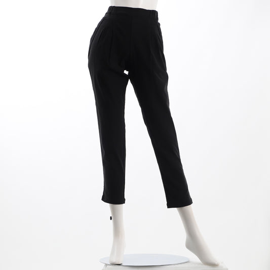 ストレッチ起毛タック入りテーパードパンツ