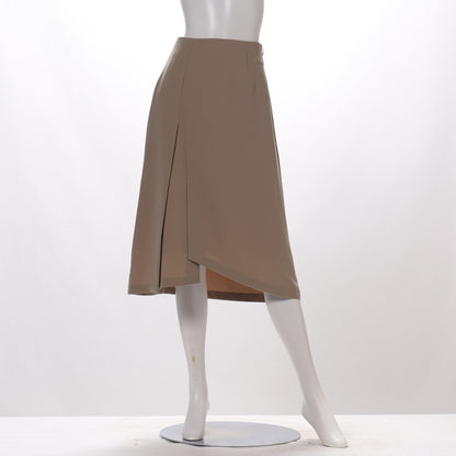 強撚ストレッチフロントデザインスカート