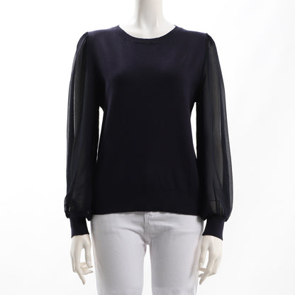 シアーお袖ニット