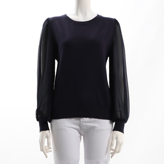 シアーお袖ニット