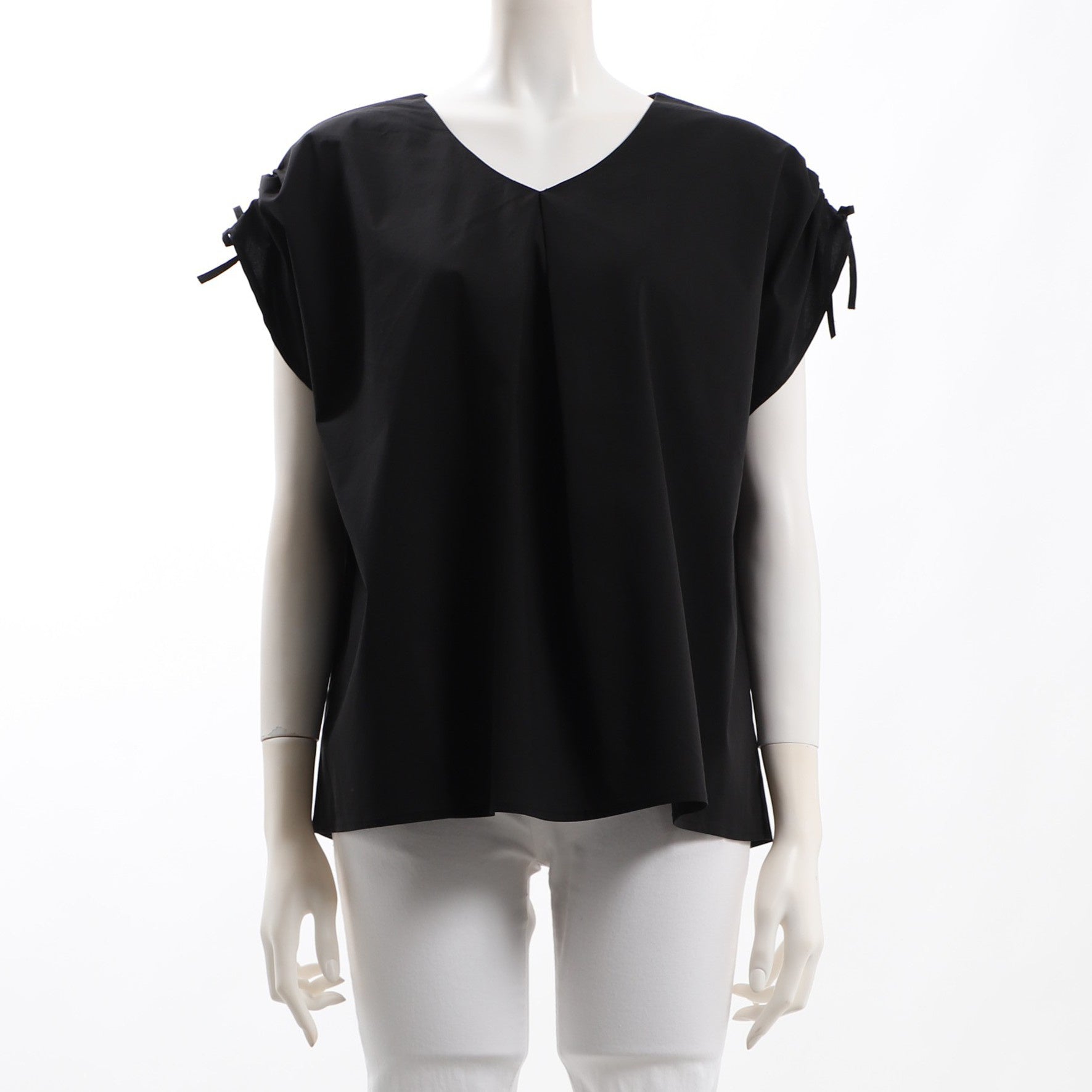 ドロストスリーブVネックブラウス