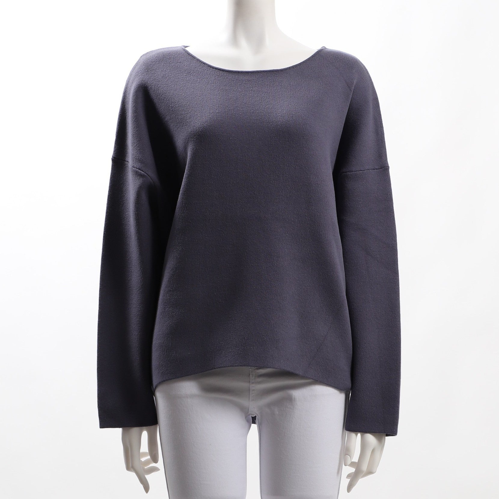 ボートネックドロップショルダーニット