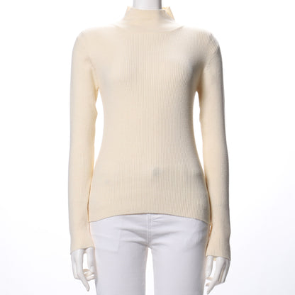 ハイネックリブニット