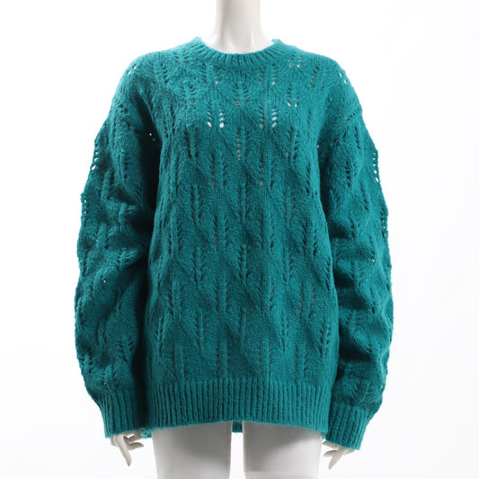 透かし編みデザインニット