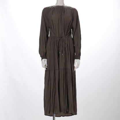 プリーツマキシ丈ワンピース