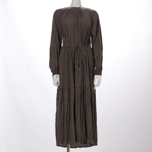 プリーツマキシ丈ワンピース