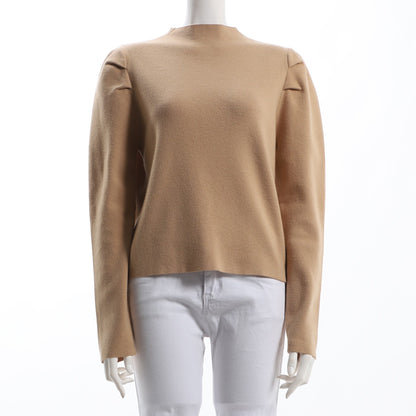 パフスリーブボトルネックニット