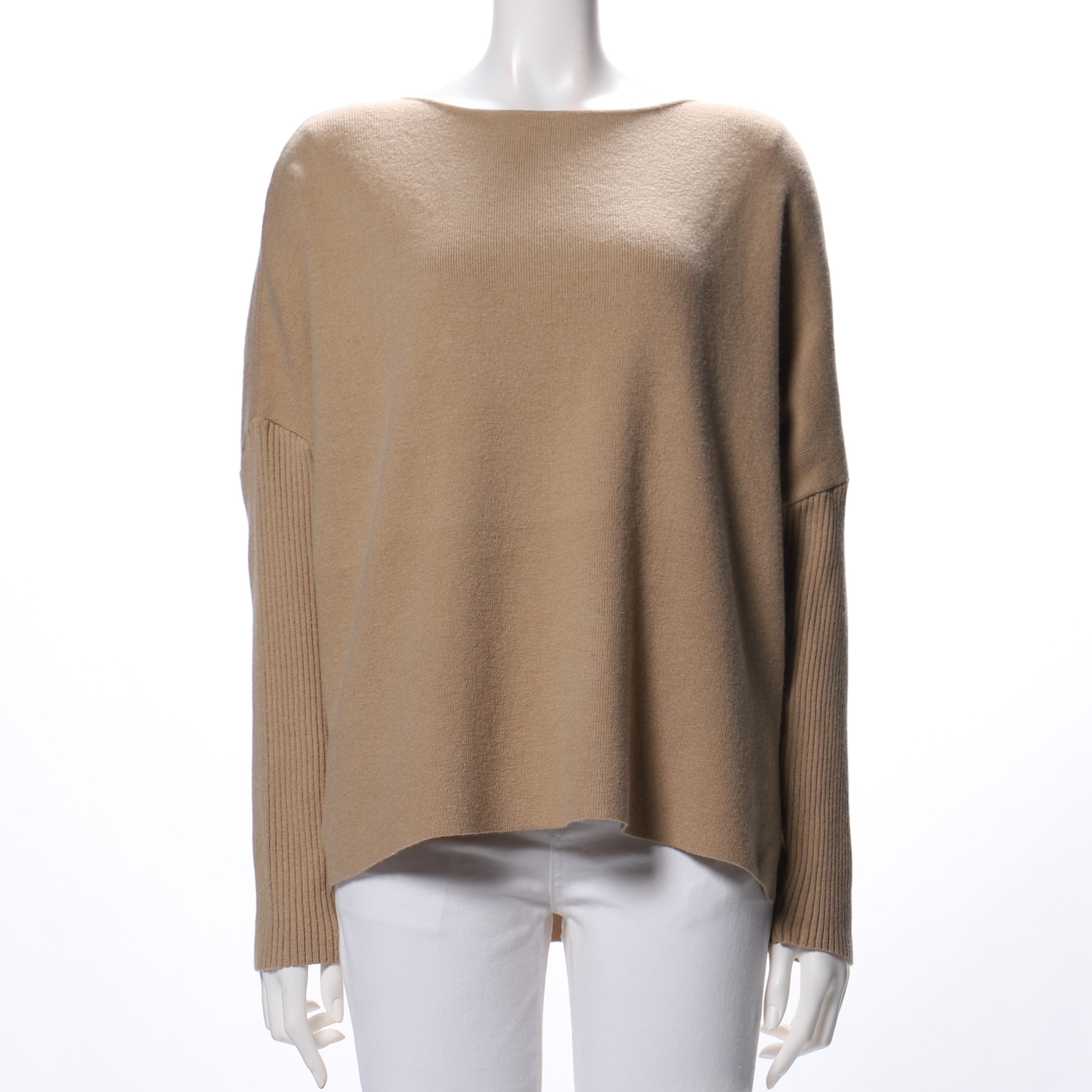 リブドロップショルダーニット