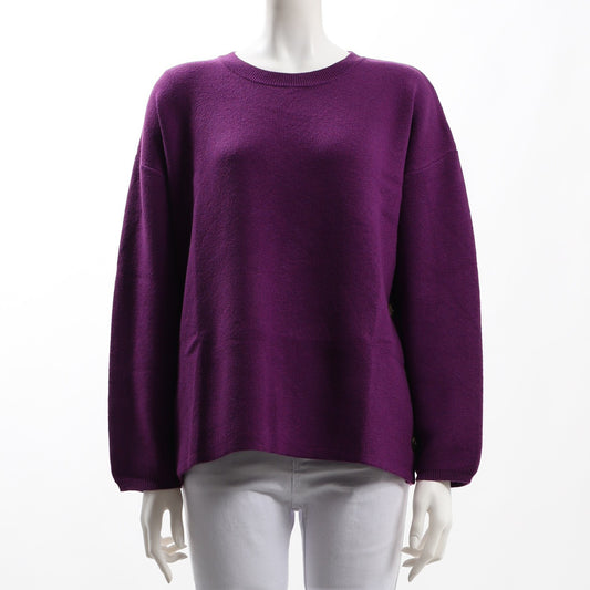 並びボタンデザインニット