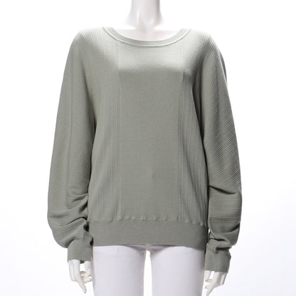 ゆったりお袖ラウンドネックニット