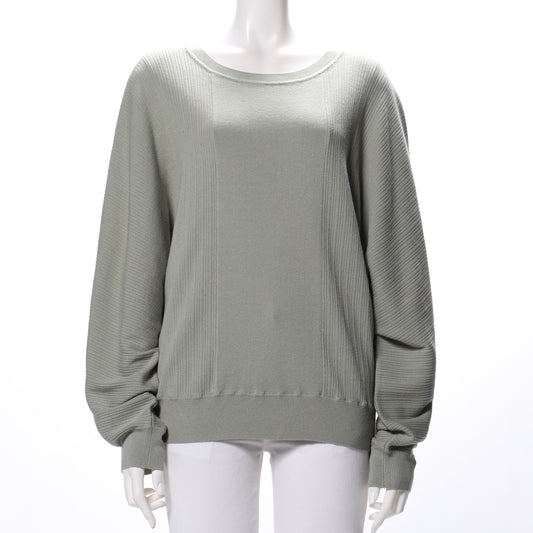 ゆったりお袖ラウンドネックニット