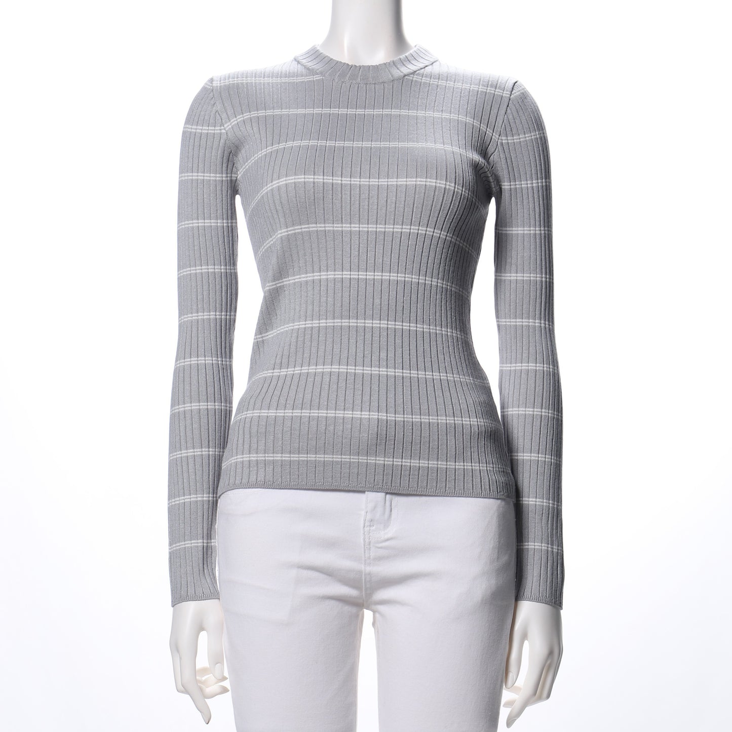 ボーダーリブニットプルオーバー