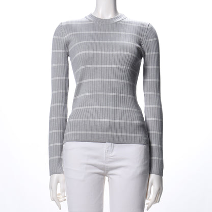 ボーダーリブニットプルオーバー