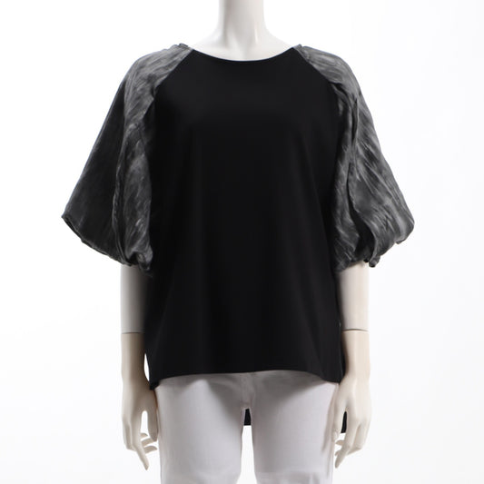 ストレッチスムース異素材切り替えカットソー