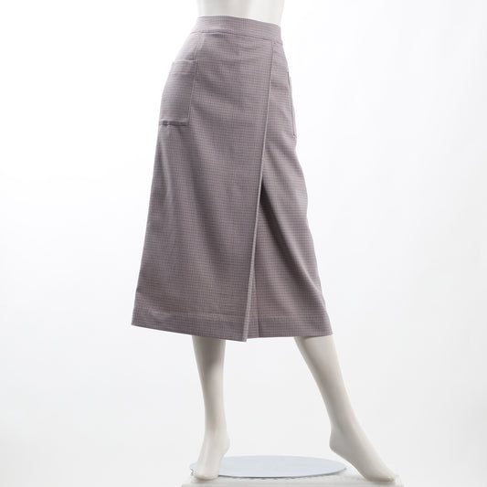 チェック柄ラップ風スカート