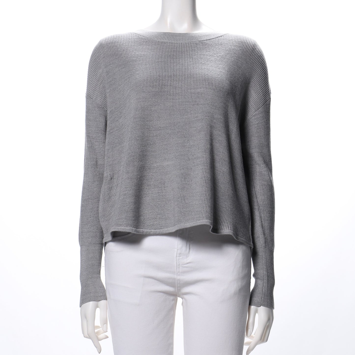 オーバーサイズドロップショルダーボートネックニット