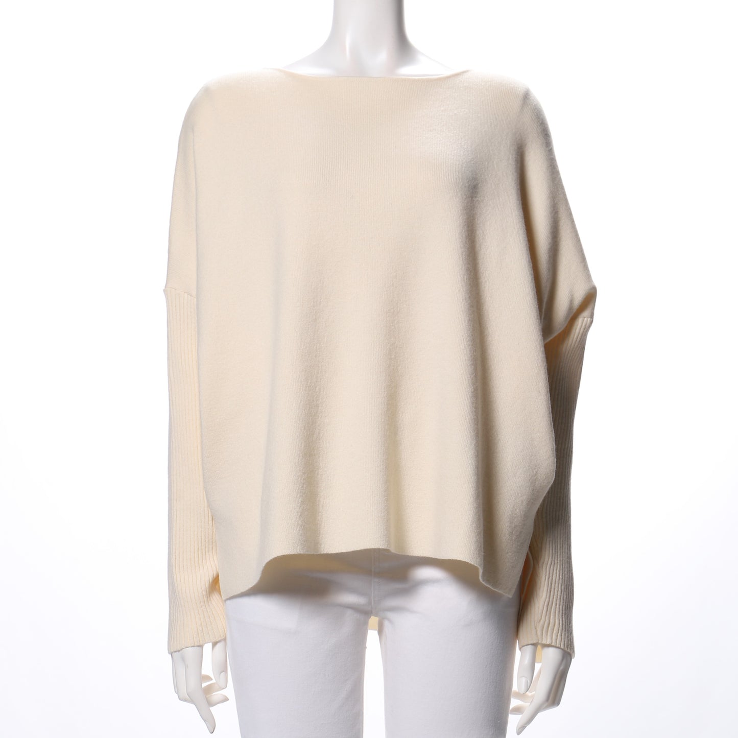 リブドロップショルダーニット