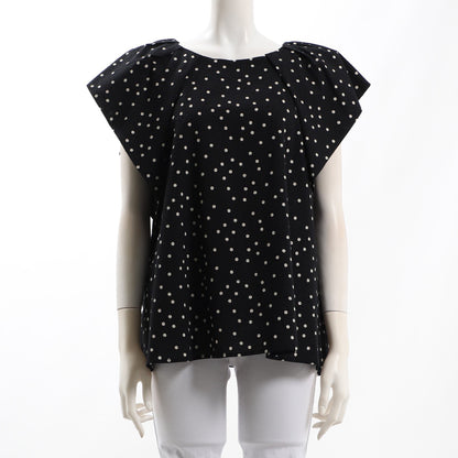 リップルドット背中開きデザインブラウス