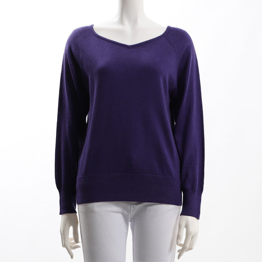 ラグランスリーブVネックニット