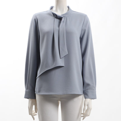 フロントデザインボウタイブラウス