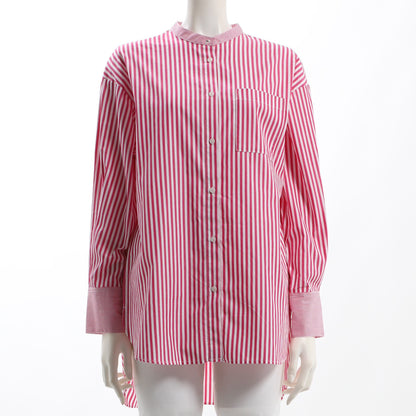 アウトポケットストライプシャツ