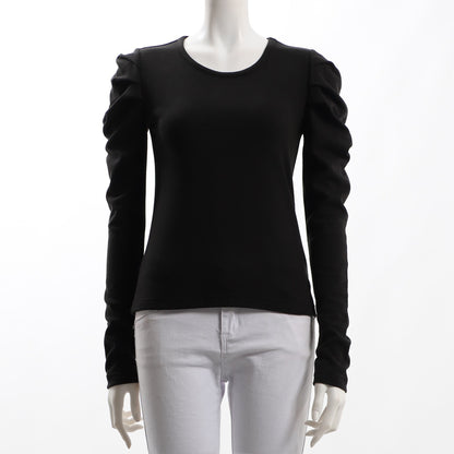 タックデザインラウンドネックカットソー