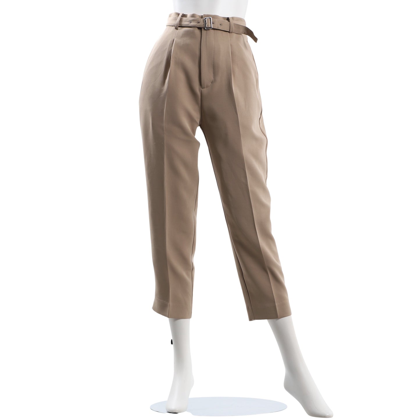 ベルト付きポケットテーパードパンツ