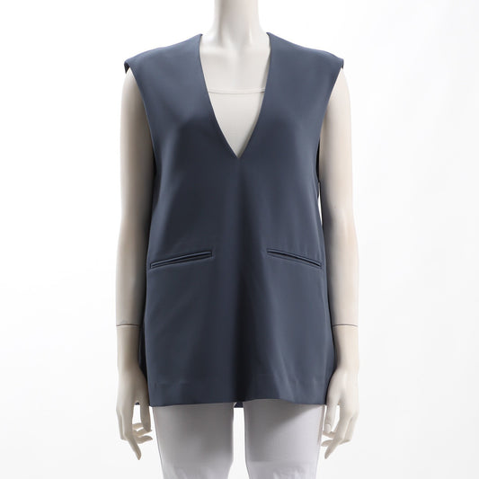 防シワ加工Vネックベスト