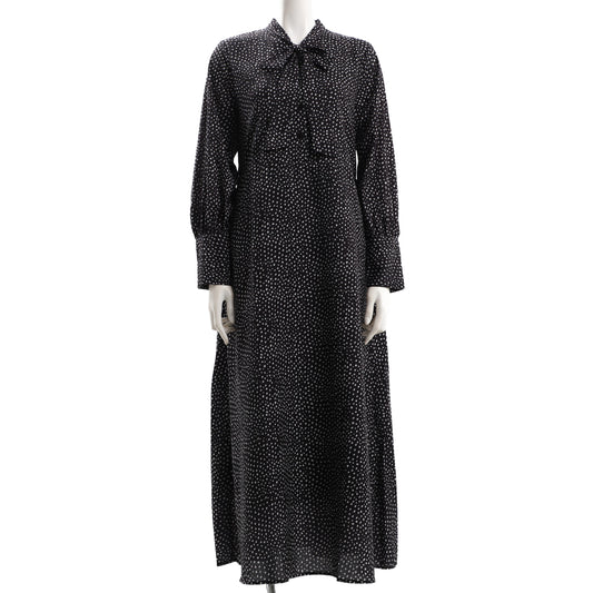 総柄ボウタイワンピース