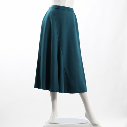 圧縮ウールフレアスカート