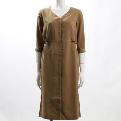 Vネックシンプルワンピース