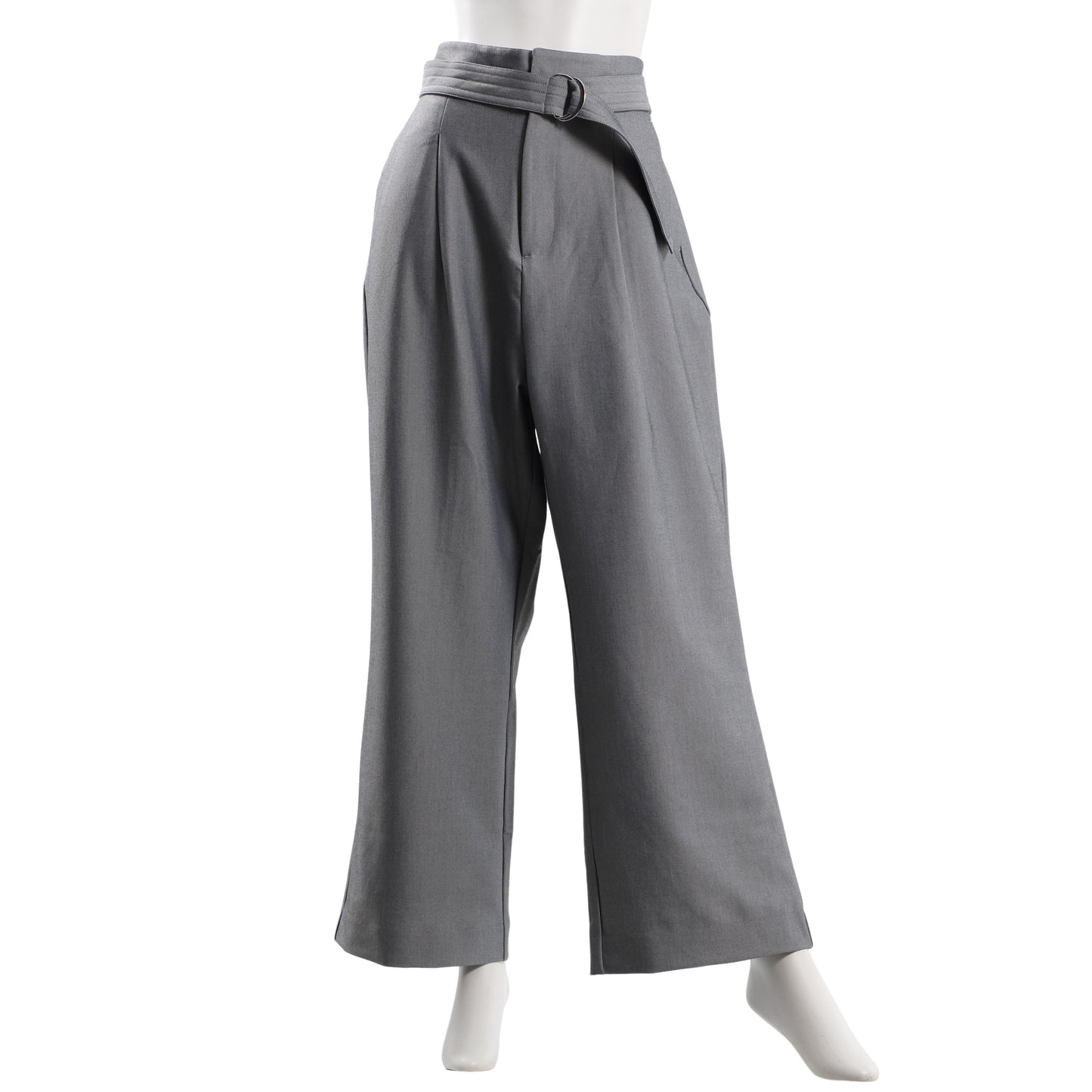 Dカンベルト付きワイドパンツ