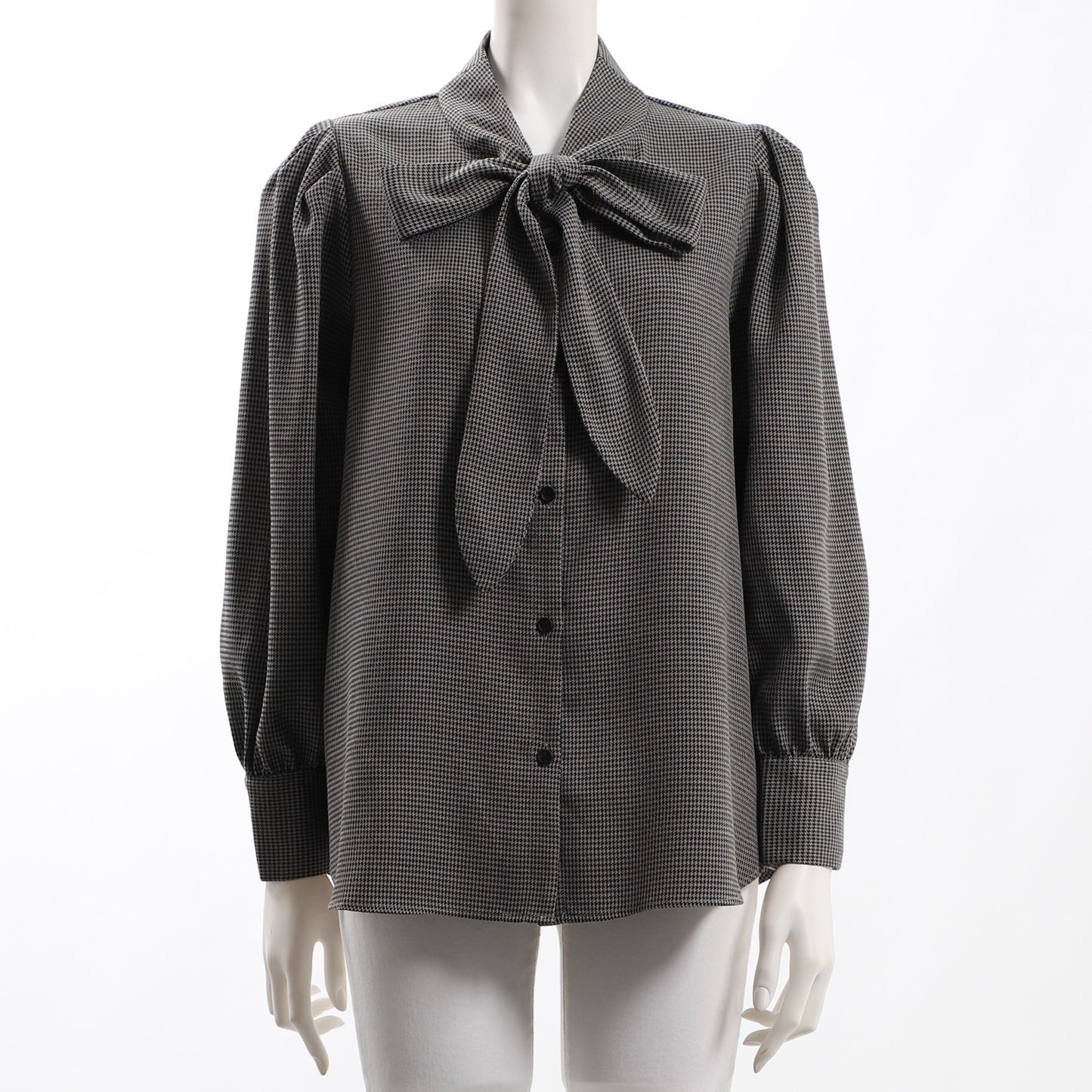 パフスリーブボウタイブラウス